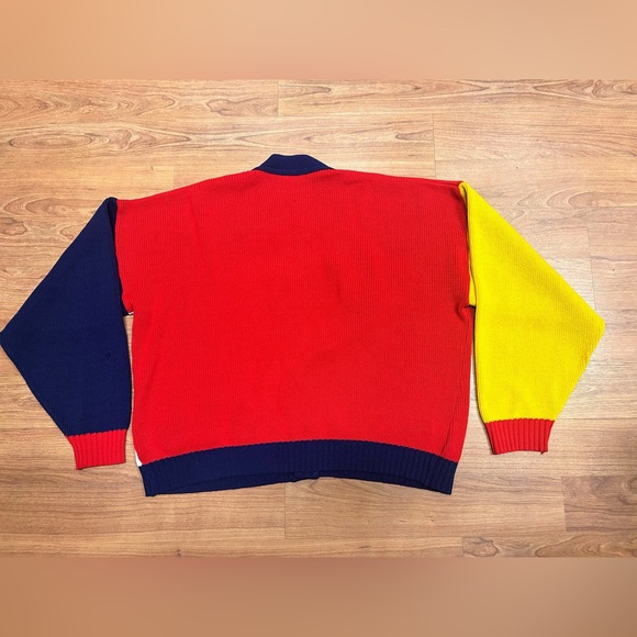 80s McDonald’s employee cardigan Color Block sweater - Picture 2 of 8